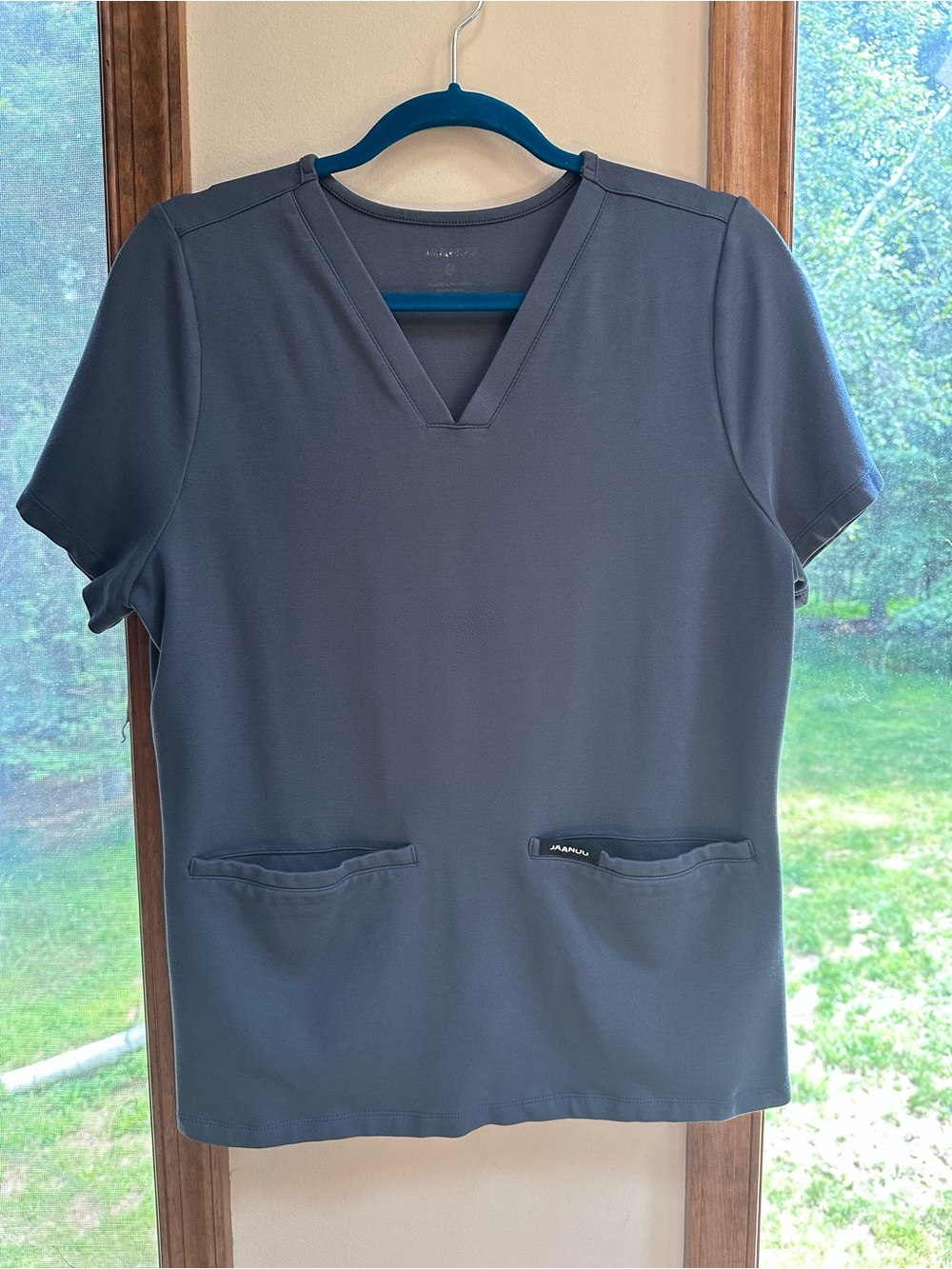 Jaanuu Slate Gray Scrub Top